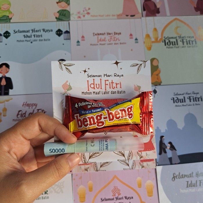 

Mini Gift Snack Hampers Lebaran/ amplop Sedotan Viral/ amplop snack