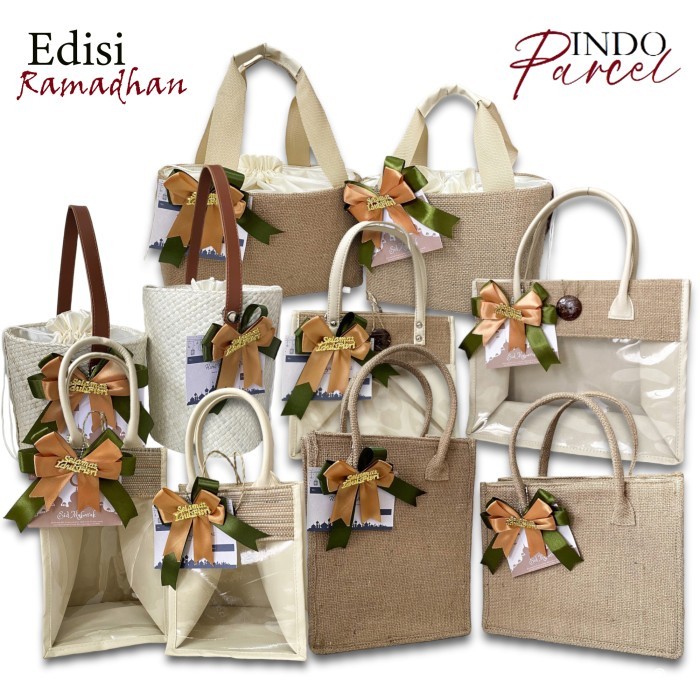 

[SPECIAL RAMADHAN] INDOPARCEL - Tas Hampers Anyaman dan Goni 2 Variasi
