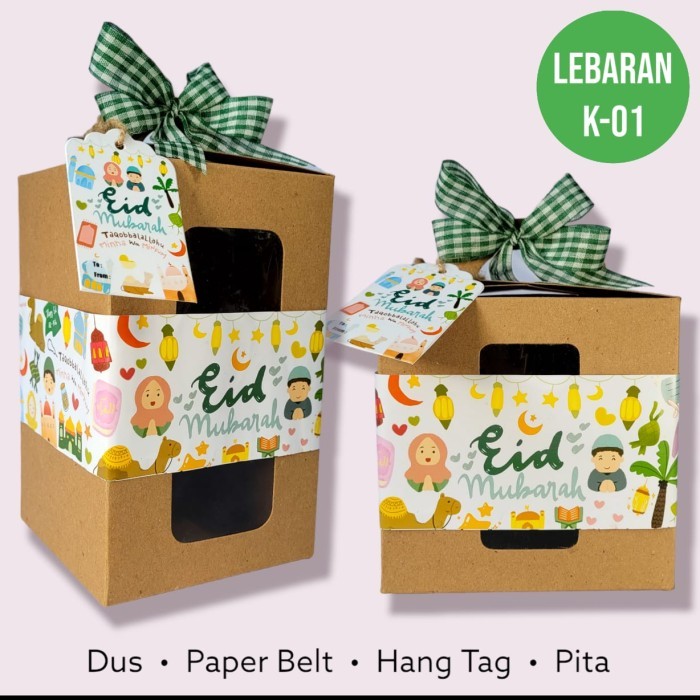

Dus Hampers idul fitri motif kartun isi toples bulat 250gr - 500grm