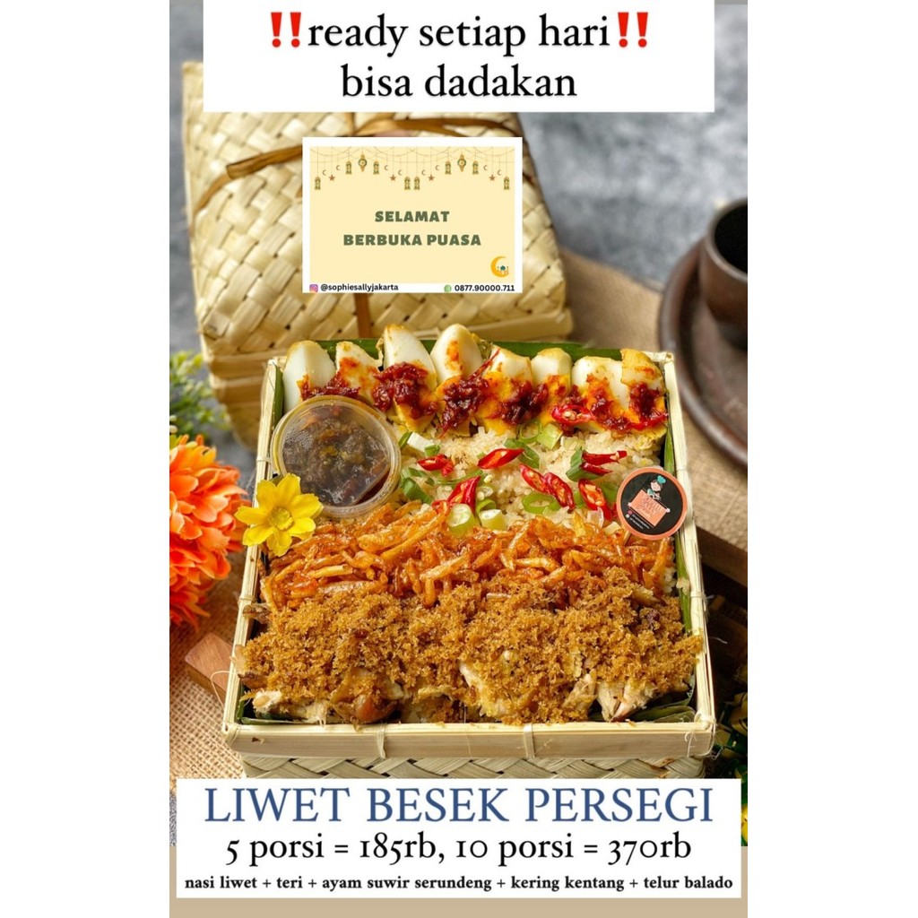 

Liwet Besek Persegi Hampers Idul Fitri / Paket Lebaran