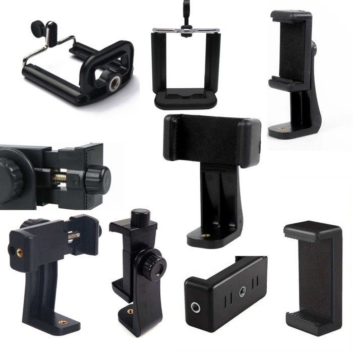 kepala tripod hp atas dudukan tongsis holder clamp tripot hanphone [kualitas terbaik]