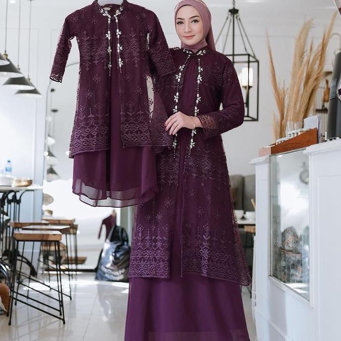 Sale Now Gamis Couple Yasmin Ibu Dan Anak| Gamis Outer Premium| Gamis Couple Keluarga| Gamis Outer A
