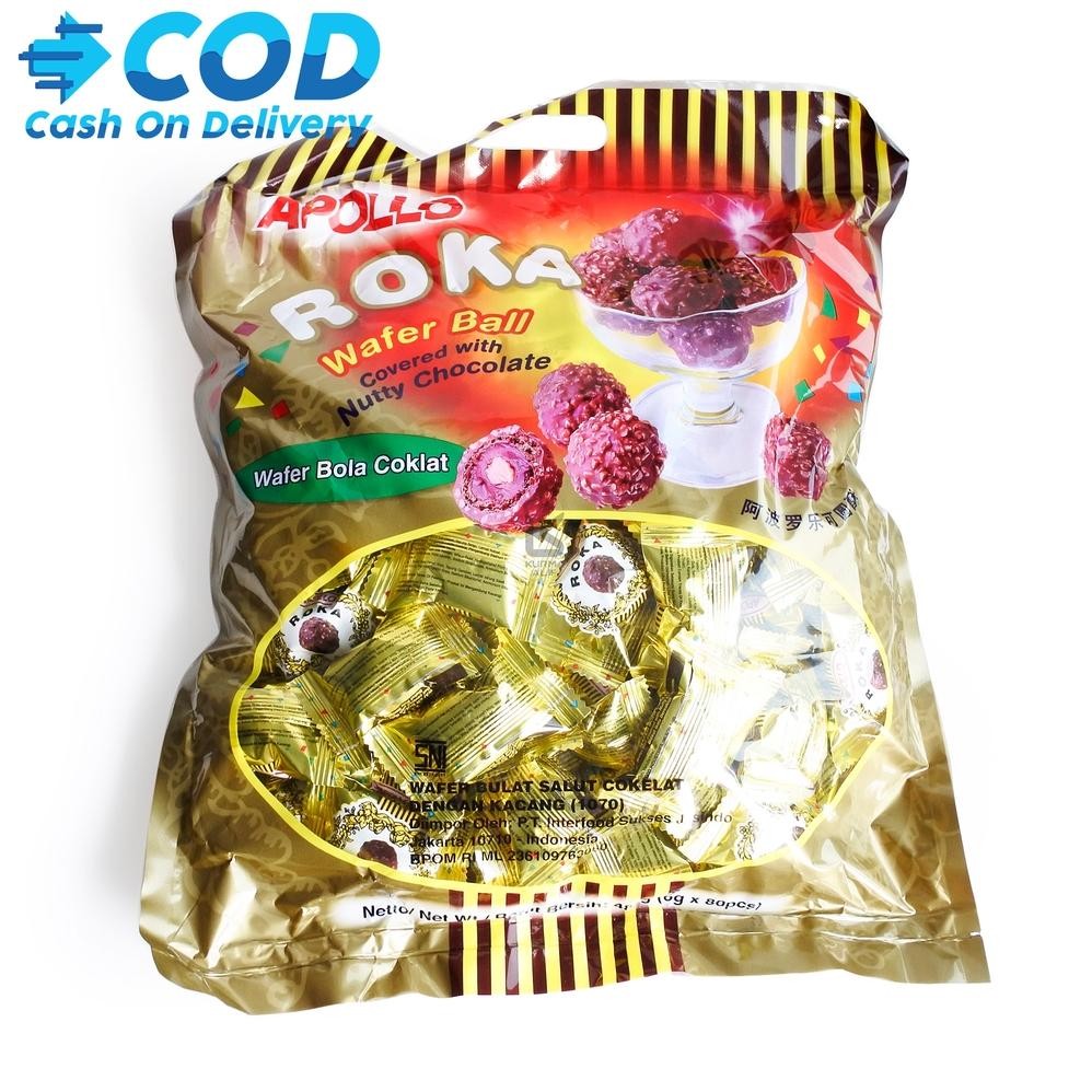 

Qw-7 Roka Apollo Wafer Ball Coklat Isi 70 Pcs Original Qw-7