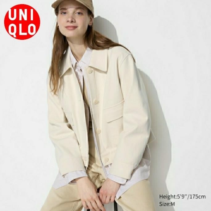 UNIQLO Jaket Rileks Jersey Pendek Wanita Terlaris Original Jastip
