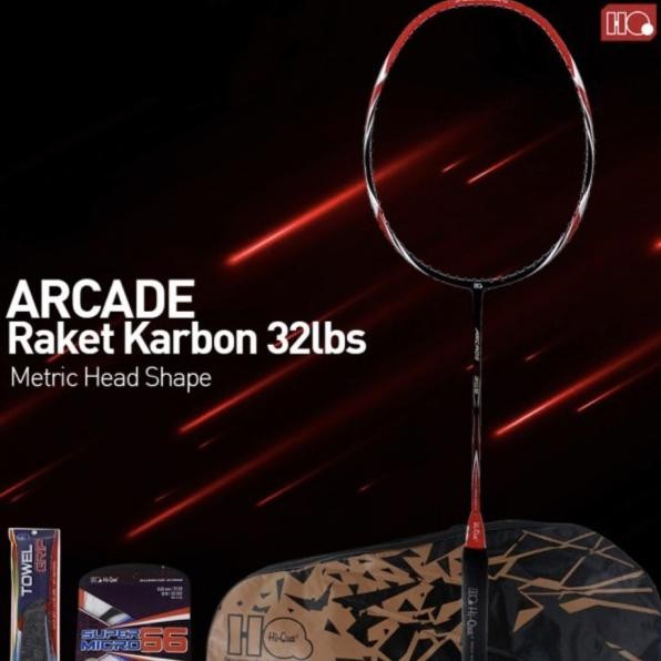 Raket Badminton HIQUA HQ NEW ARCADE 303/305/306/308/309 FULL BONUS ORI Terlaris