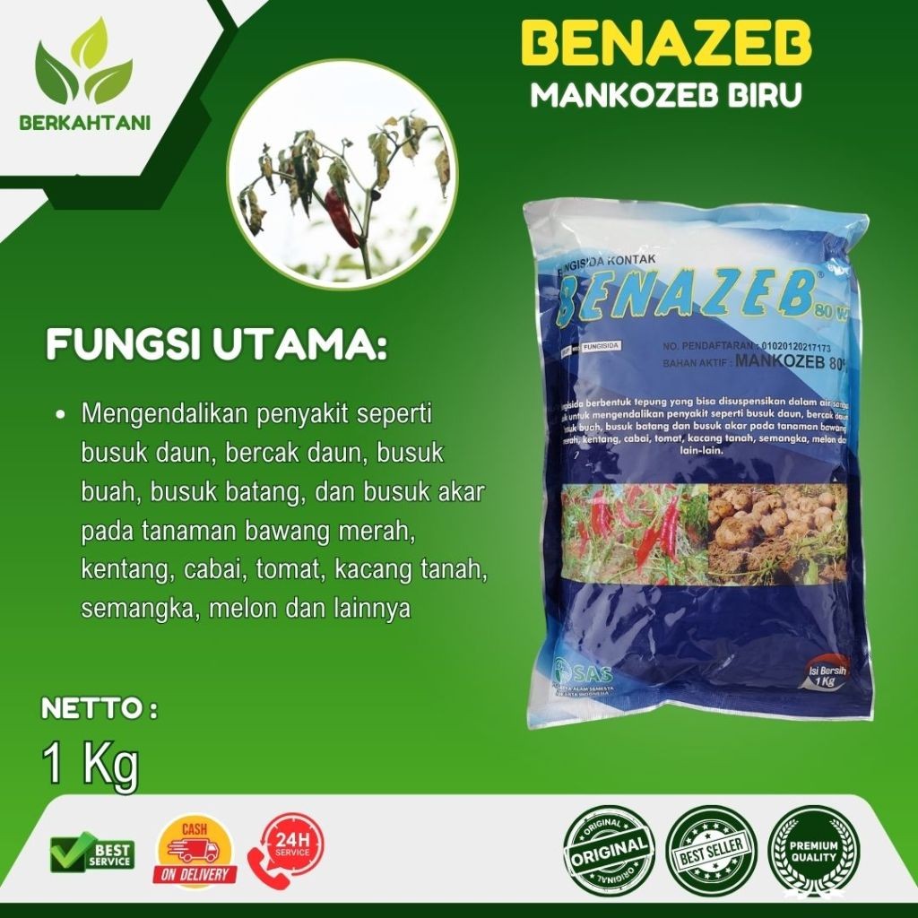 Benazeb 1 Kg Fungisida Mankozeb Biru