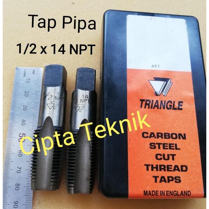 Hand Tap Pipa 1/2"Inchi X 14 Npt Triangle - Tap Pipa 1/2"X14 Npt Tersedia