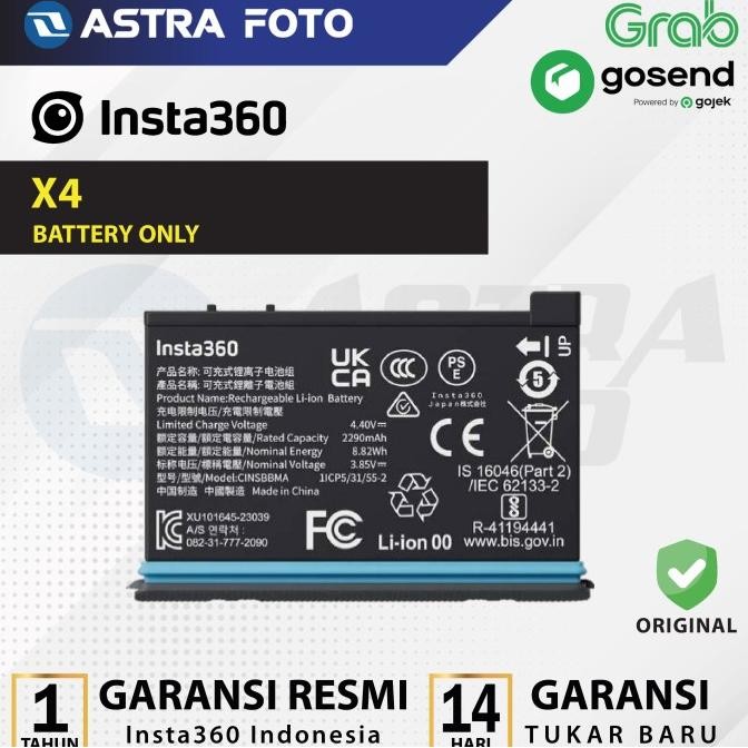 Insta360 X4 Battery For Insta 360 X4 Baterai Resmi New Stok