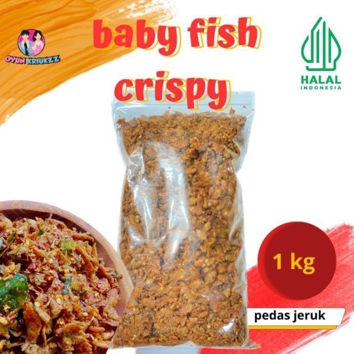 

BARANG TERLARIS BABY FISH CRISPY PEDAS DAUN JERUK 1 KG ( COD ) BEST SELLER food snacks