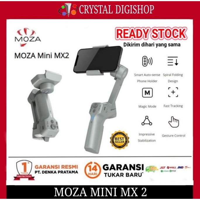 Moza Mini Mx2 / Mx 2 - 3-Axis Ai Smartphone Gimbal New Stok