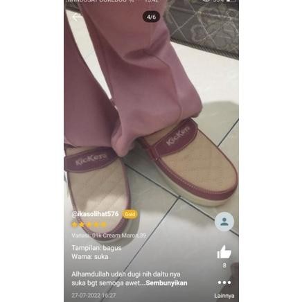 eq-77 SENDAL WEDGES / SEPATU WEDGES/ SANDAL WANITA SLOP WEDGES KICKERS DUA WARNA / WEDGES SANDAL / S