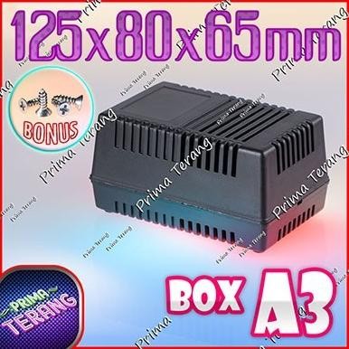 [Goodbest] Box Hitam A3 Kotak Plastik Casing Komponen Box Adaptor 3 A-3