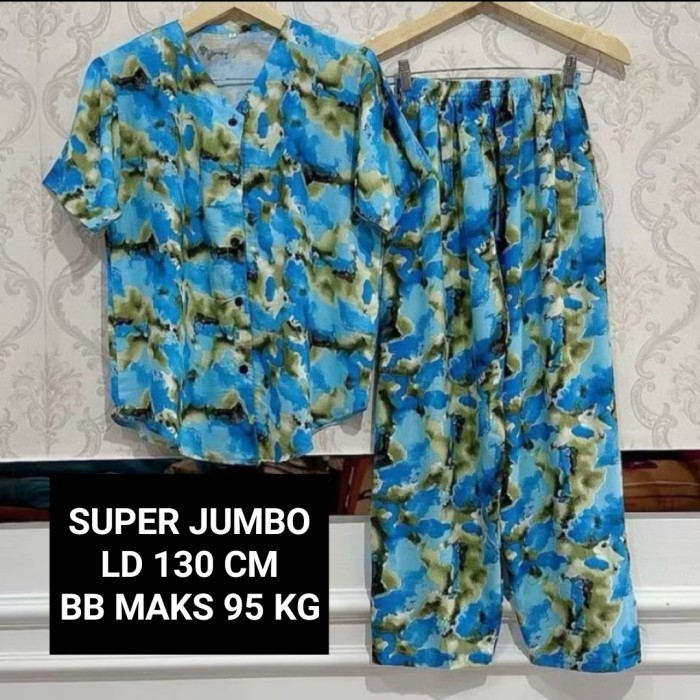 Sale...Super Jumbo Ld 130 Xxxl-Piyama-Baju Tidur Wanita Motif Batik 01