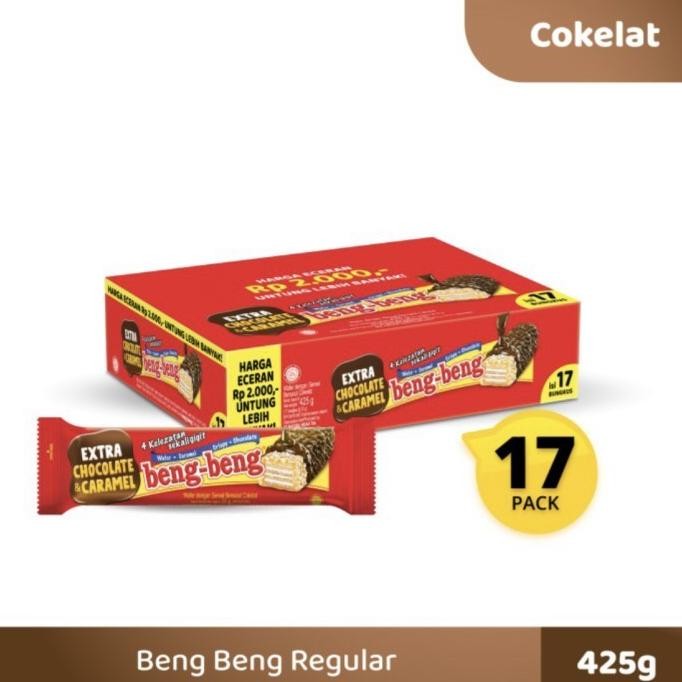 

New Beng Beng Chocolate Crispy Wafer ( 1 Box Isi 17 Pcs ) Termurah Limited Edition
