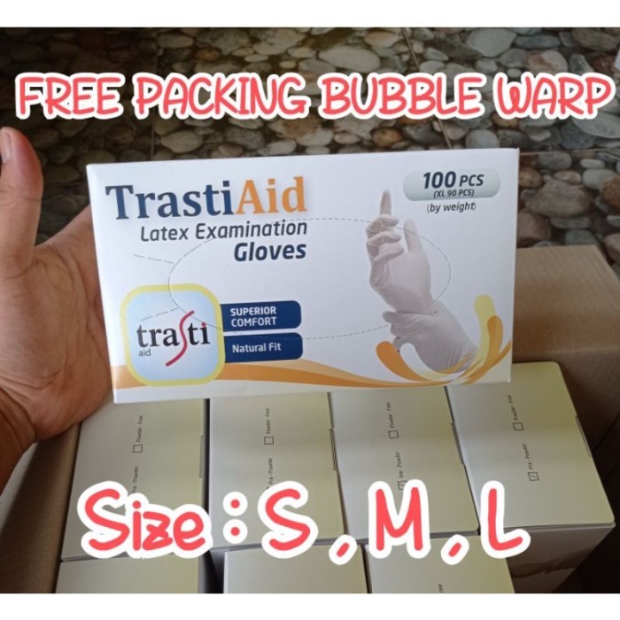 Sarung Tangan Latex Powder Hand gloves Latex 100pcs