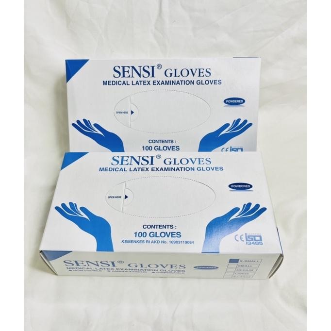 SENSI GLOVES LATEX SARUNG TANGAN SENSI ISI 100