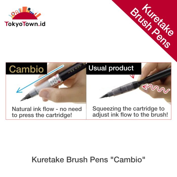 

KURETAKE BIMOJI CAMBIO CALLIGRAPHY BRUSH PEN GREY AND ORANGE
