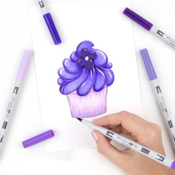

TOMBOW ABT PRO ALCOHOL BASED ART MARKERS DUAL BRUSH PEN - PURPLE TONES