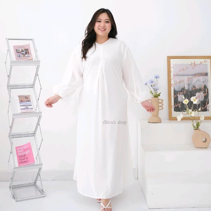 Product Terlaris Gamis Ceruty Polos Jumbo Ld128 Ld140