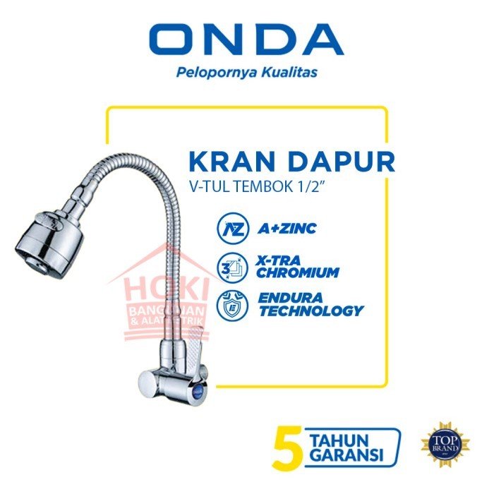 KRAN DAPUR FLEKSIBEL ONDA V TUL TEMBOK - Wastafel Cuci Piring Flexibel