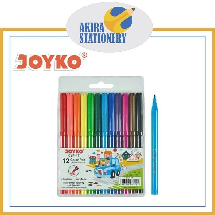 

TERPERCAYA COLOR BRUSH PEN / PENA KUAS WARNA JOYKO CLP-47 (12 WARNA)