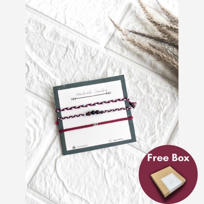 

GELANG TRIDATU / GELANG TALI / GELANG 3 WARNA / GELANG HANDMADE / GELANG COUPLE / GELANG BATU