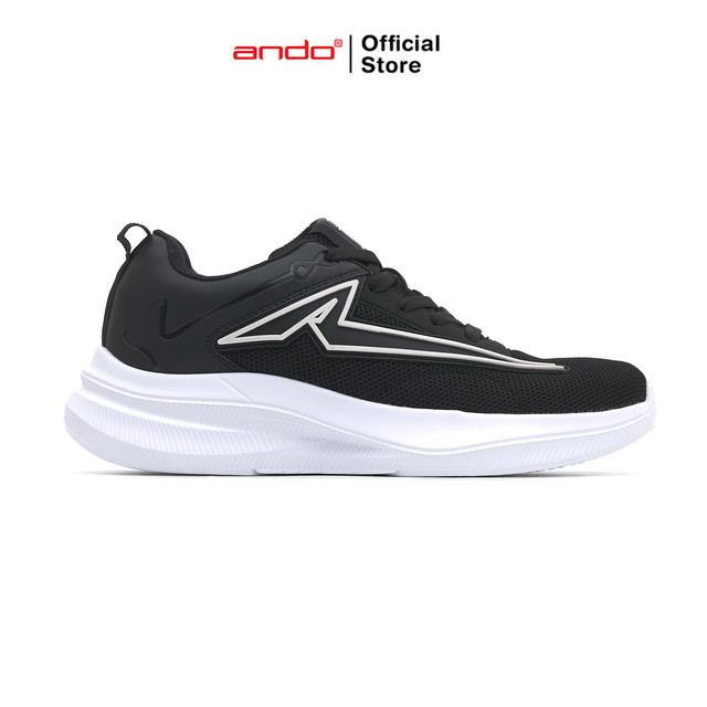 Ando Sepatu Sneakers Pria Dewasa Cartney Hitam/Putih