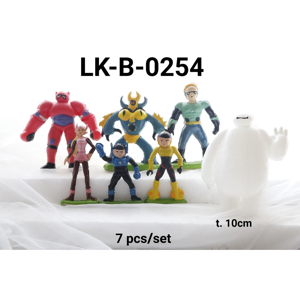 LK-B-0254 Topper mainan KARAKTER lokal Big Hero 6 set  (MAINAN LOKAL)