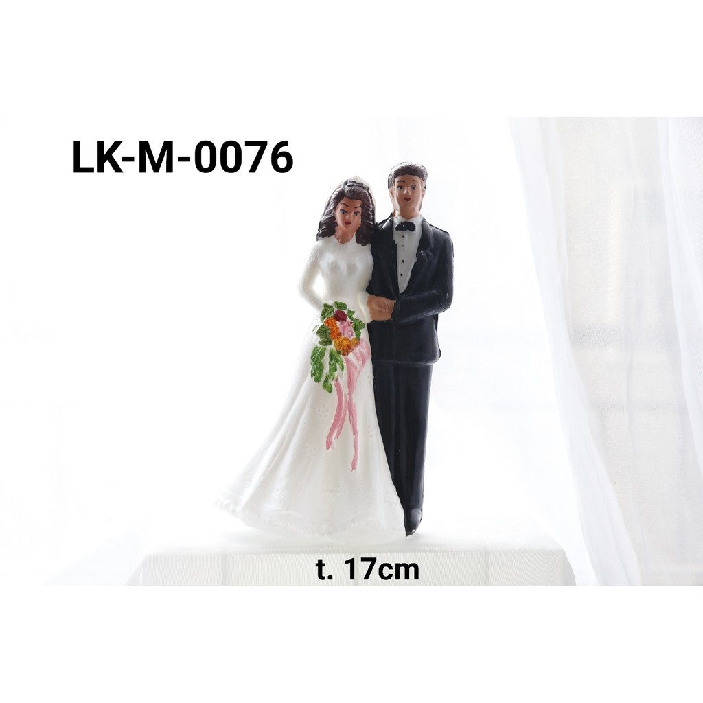 LK-M-0076 Topper cake hiasan kue tart lokal pengantin wedding (MAINAN LOKAL)
