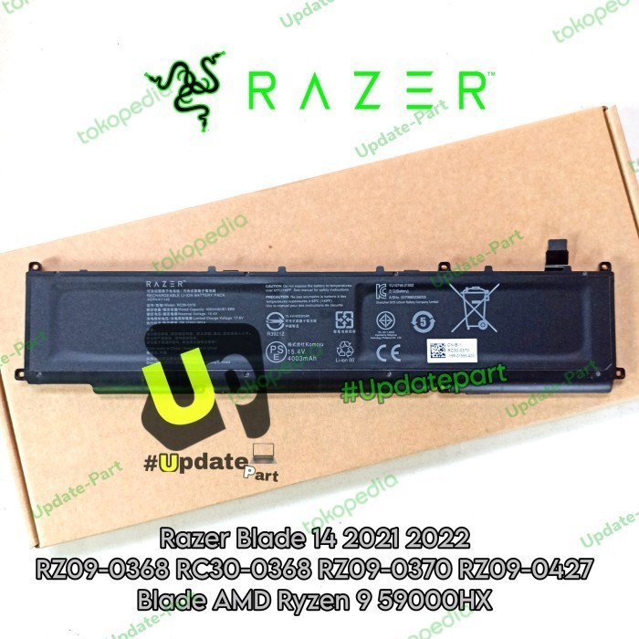 Baterai Razer Blade 14 2021 2022 Amd Ryzen 5900Hx 6900Hx Rc30-0370