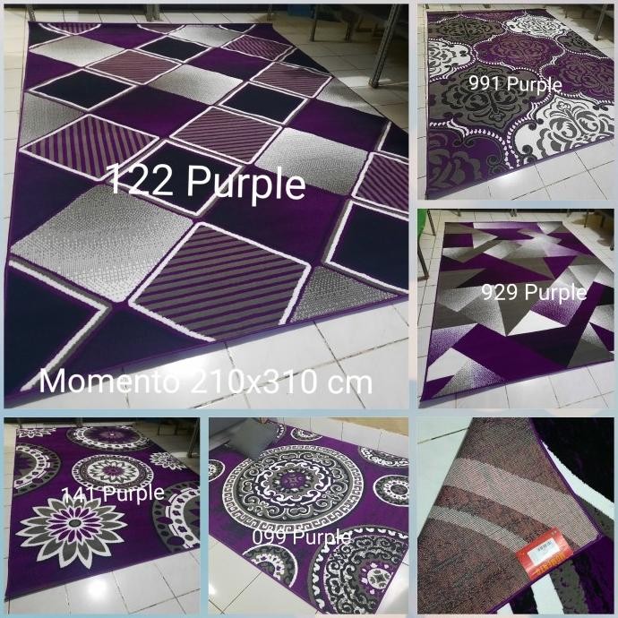 Promo Karpet Permadani Besar Jumbo Momento 210X310 Cm Ungu Violet Purple