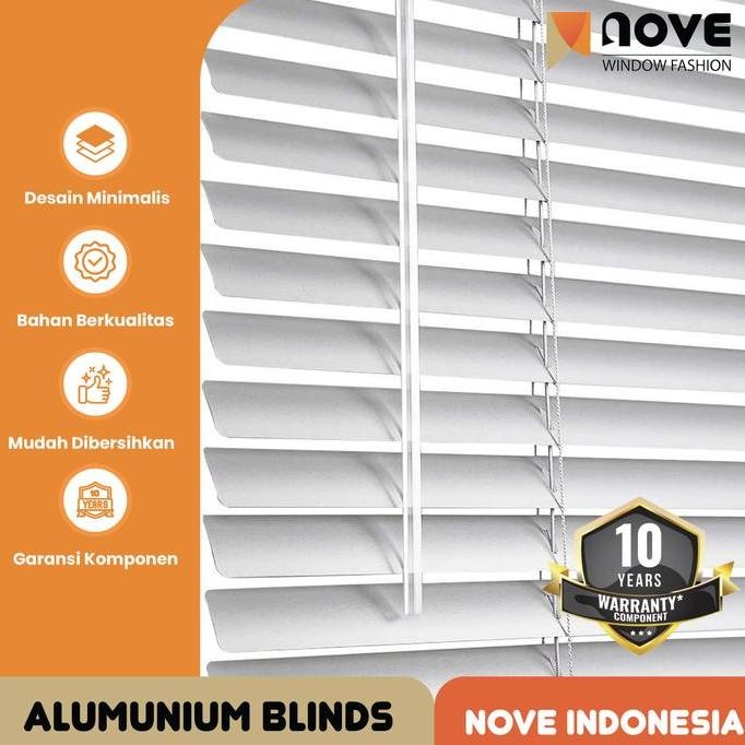 Sale Nove Alumunium Blinds Deluxe Slat - Tirai Gulung Alumunium - Tirai Minimalis Jendela