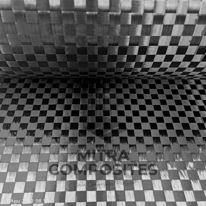 Serat Carbon Karbon Not Kevlar Fiber Fabric 12K Spread Tow 200 Gsm