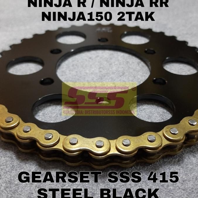 Girset Sss 415 Steel Black Ninja R Ninja Rr Ninja 150 Rantai Sss Gold