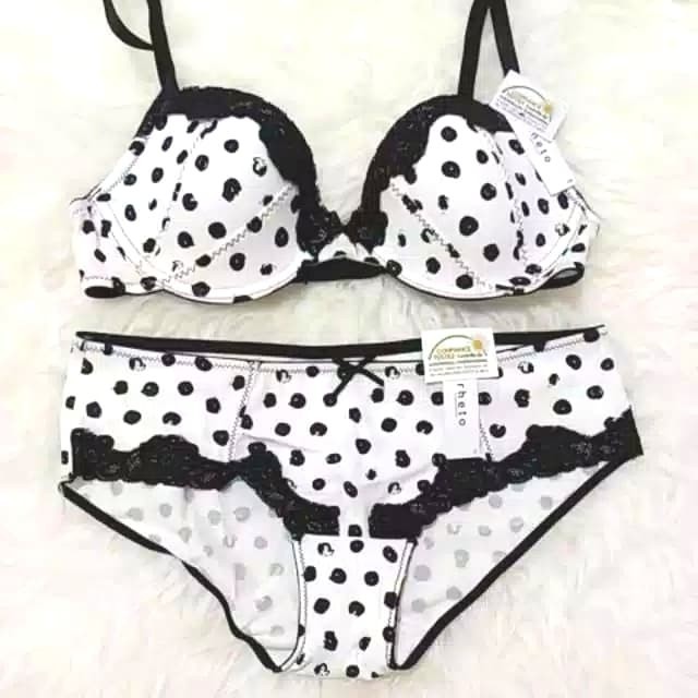 Bra Set Rheto Bh Panty Polkadot (Pierre Cardin Sorella Luludi Wacoal