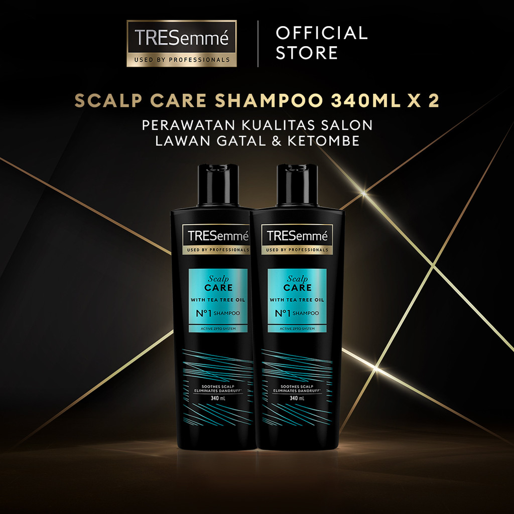 TRESEMME Scalp Care Shampoo Shampo Anti Ketombe dan Rontok with Tea Tree Oil 340ml Twinpack