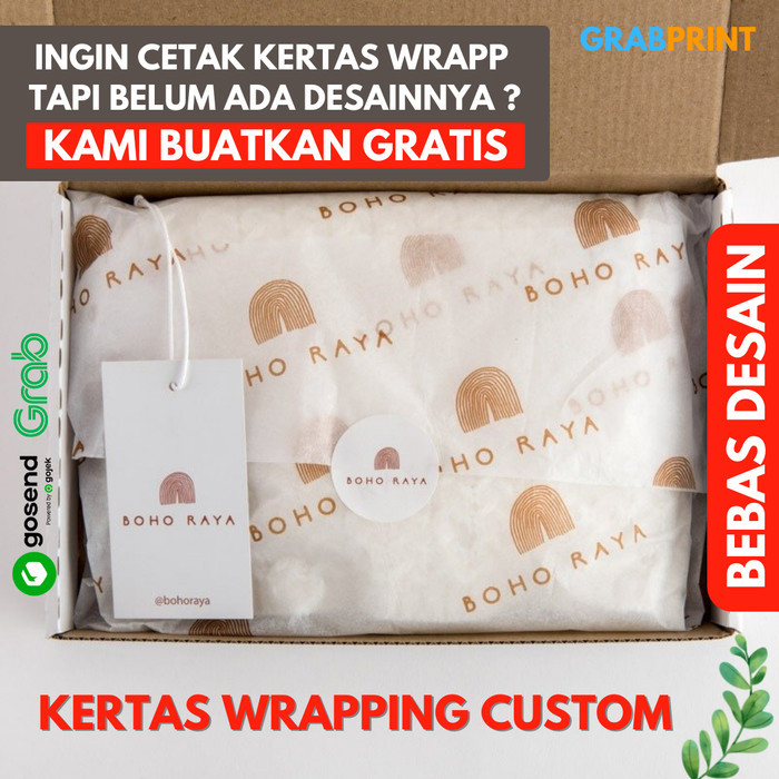 TERLARIS Custom Wrapping Paper Termurah kertas tissue packaging pembungkus Baju