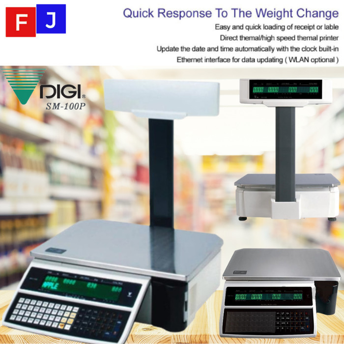 TIMBANGAN BUAH SAYUR PRINT LABEL HARGA DIGI SM100 P - DIGI SM 100 P