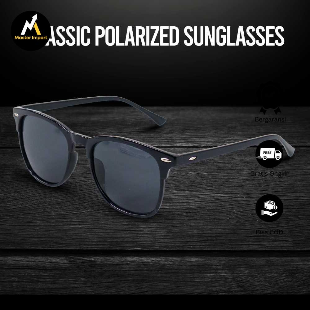 MERRYS Kacamata Frame Classic Polarized Sunglasses UV400 - 3323