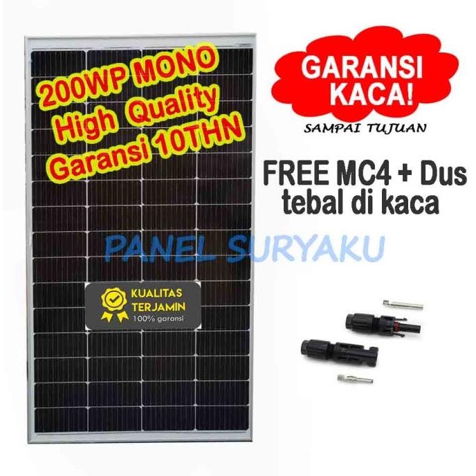 Solar Panel Surya 200wp Mono Solar Cell 200wp Mono HQ