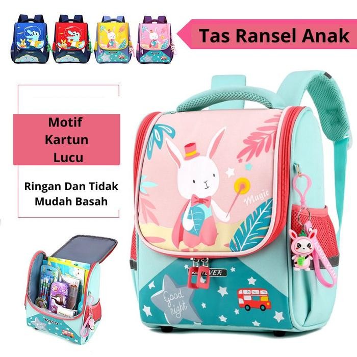 Bk150 - Tas Sekolah Tas Ransel Anak Karakter Animal Buaya Dino Kelinci Tas Sekolah Anak Tas Anak Tk