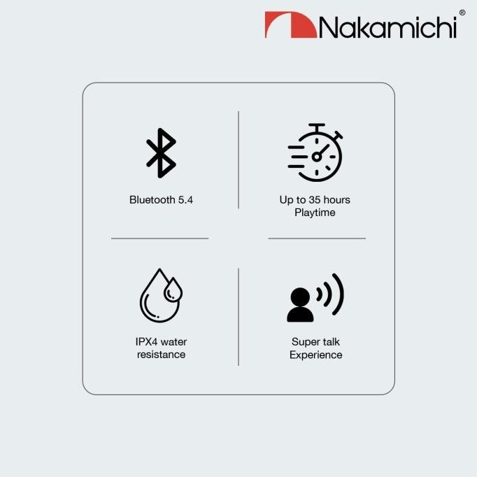 NAKAMICHI TW016ENC PLUS BLACK TRUE WIRELESS BLUETOOTH 5.4 GAMING EARBUDS TWS