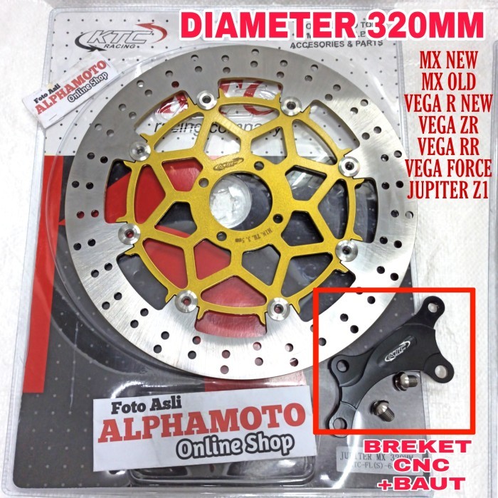 Disc ktc jupiter mx z1 vega r new zr cakram depan Kitaco piringan 320m