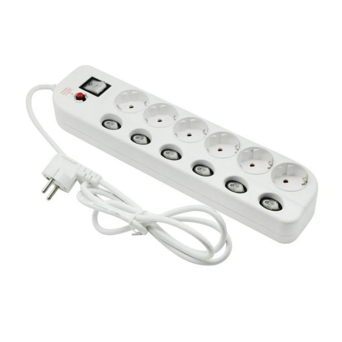 Multitap 6 Lobang + Fuse Breaker ( Kuningan ) LY256