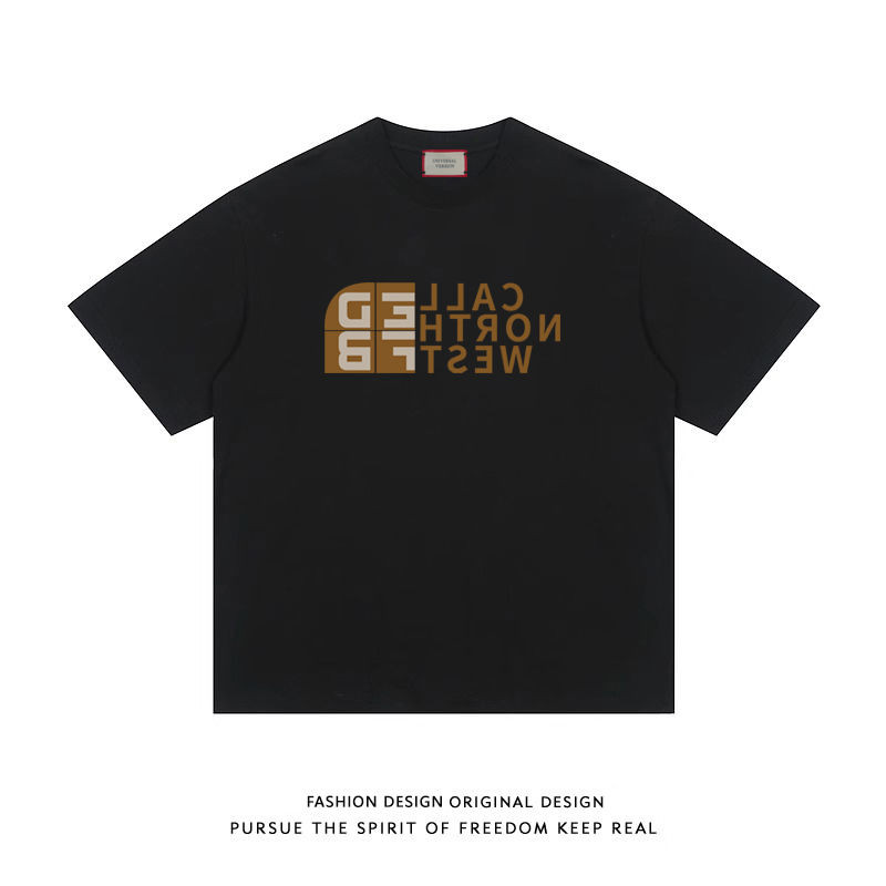 Musim Panas Pria dan Wanita T Kaos Dalaman Leher Bulat, Baju Dalaman Lengan Pendek Longgar Setengah 