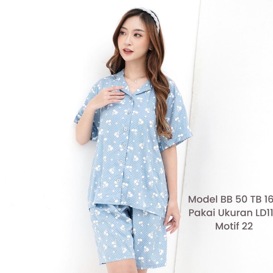 Ena Ld 110120130140 Piyama Wanita Rayon Motif Lengan De Celana De Buuifriendly Antong Atif