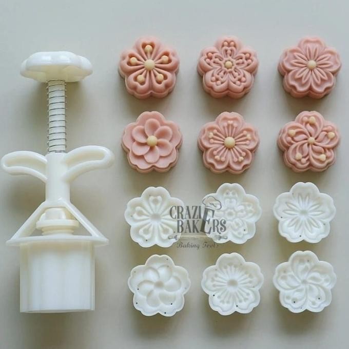Big Sale Cetakan Kue Bulan Nastar Bunga Cherry Blossoms Mooncake Mold 25 G/50 G Limited Edition