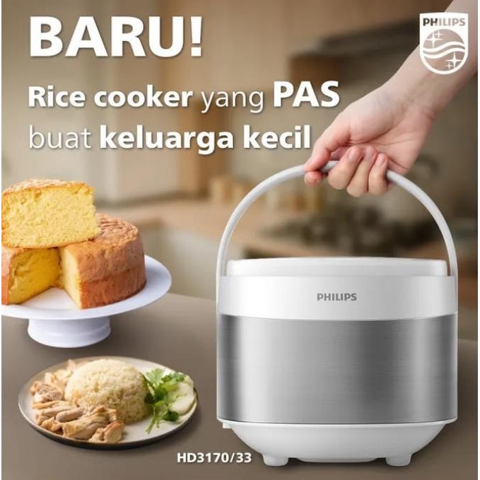 TERBARU - Philips Magic Com Digital Mini 0.85 Liter HD3170 Rice Cooker Philips