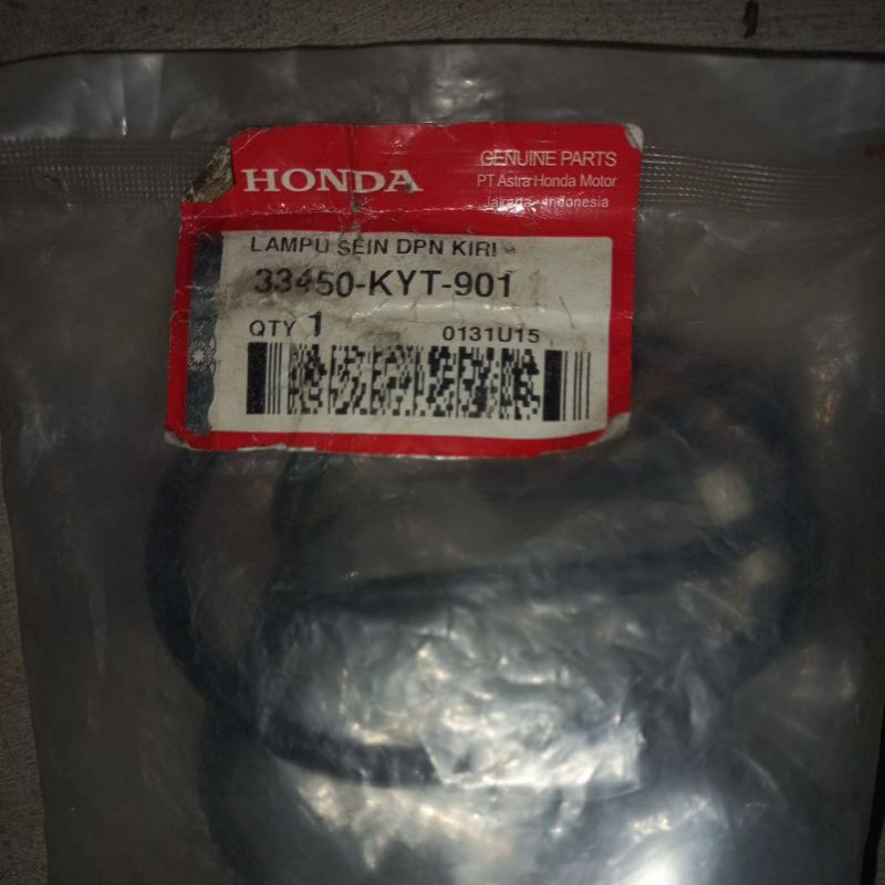 33450KYT901 – WINKER ASSY L FR, LAMPU SEIN KIRI DEPAN SCOOPY KARBU ORI AHM