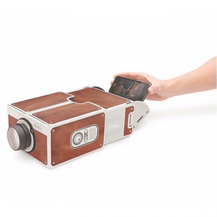 Proyektor gadget hp Smartphone android iphone Portabel Cardboard unik